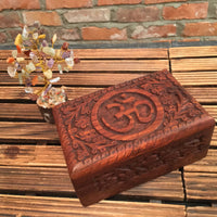 Handcarved Mangowood Boxes - Tree of Life - Triquetra - Ohm - Exquisite Designs - Excellent Craftsmanship