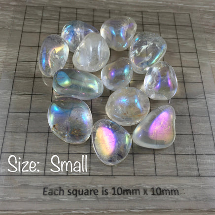 Angel | Rainbow Aura Quartz - 2 sizes to choose - Tumbled, Smooth, Polished - Aura Quartz - Angel Quartz - Reiki Healing