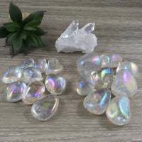 Angel | Rainbow Aura Quartz - 2 sizes to choose - Tumbled, Smooth, Polished - Aura Quartz - Angel Quartz - Reiki Healing