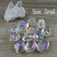 Angel | Rainbow Aura Quartz - 2 sizes to choose - Tumbled, Smooth, Polished - Aura Quartz - Angel Quartz - Reiki Healing