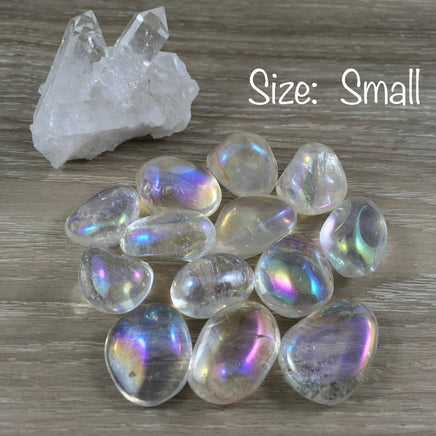 Angel | Rainbow Aura Quartz - 2 sizes to choose - Tumbled, Smooth, Polished - Aura Quartz - Angel Quartz - Reiki Healing