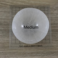 Handcarved Selenite Bowl with Mangowood Stand Option - 3 sizes to choose from - "Spiritual Activation" - Reiki Healing