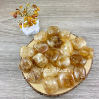 Honey Calcite Tumbled Stones - Polished, Smooth, Beautiful Inclusions - *RELAXATION* - *Enhance Meditation* - *Stimulates Will*