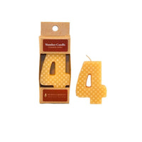Number Candle - 100% Pure Beeswax Honey - ABSOLUTE BEST! - Handcrafted Western Canada - Bee Friendly - 4 to 5 hours Burn time
