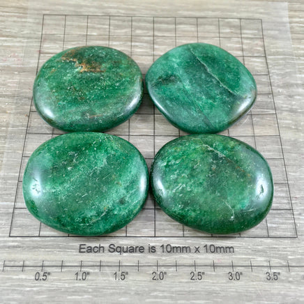 Green Fuchsite Palm Stone / Worry Stone, No Dyes, Natural, Polished - *Healer's Stone* - *Stone of Service* - Reiki Energy