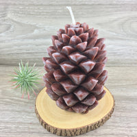 Ponderosa Pine Cone Candle - 100% Pure Beeswax Honey - Handcrafted Western Canada - Bee Friendly - 25 to 30 hours Burn time