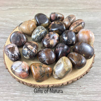 Bamboo Leaf Agate Tumbled Stone - Smooth, Polished, Natural, No Dyes - *Connect with Nature" - *Enjoy Life & Life* - Reiki Healing