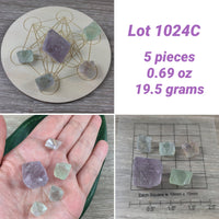 Fluorite Octahedrons - 100% Natural, Raw, Unpolished - "Mental Clarity" - "Clear Energy" - "Decision-Making"