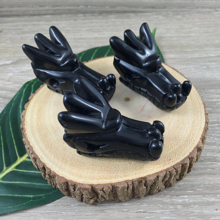 Black Obsidian Dragon - Intricately Carved - Smooth, Polished - *CLEANSE NEGATIVITY* - *Grounding* - *Psychic Protection* - Reiki Energy