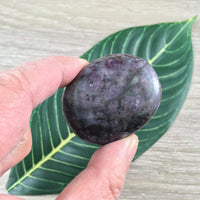 1.6"+ Garnet Palmstone - Hand Carved, Polished - *STRENGTH* - *SECURTIY* - Reiki Healing