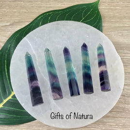 PREMIUM GRADE Rainbow Fluorite Obelisk - Hand Polished, Natural, No Dyes - *Mental enhancement and clarity* - *Improve Decision-Making*