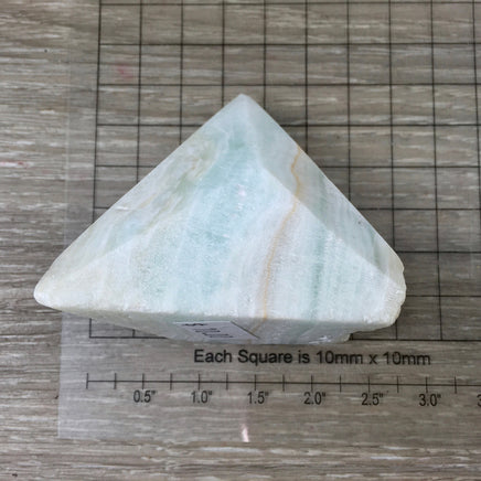 Carribean Blue Calcite Pyramid Point - Natural Color, No Dyes, Semi-Polished - *INTUITION* - *COMMUNICATION* - *MEDITATION* - Reiki Healing