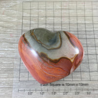 BIG!  Polychrome Jasper Heart - Hand Carved, Polished, No dyes, Natural - *PROTECTION* - *POWER* - *Anti-Negativity* - Reiki Healing