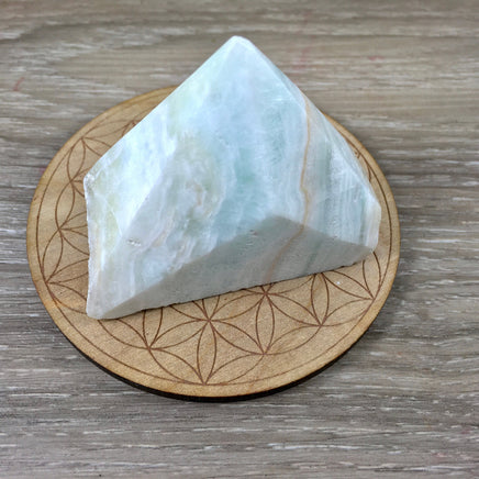 Carribean Blue Calcite Pyramid Point - Natural Color, No Dyes, Semi-Polished - *INTUITION* - *COMMUNICATION* - *MEDITATION* - Reiki Healing