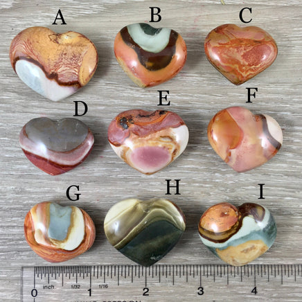 Polychrome Jasper Heart - Unique!  Hand Carved, Polished, No dyes, Natural - *PROTECTION* - *POWER* - *Anti-Negativity* - Reiki Healing