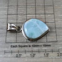 32cts Genuine Larimar Pendant - 925 Solid Sterling Silver - *Calming* - *Cooling* - *Soothing to Emotional Body*