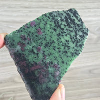 3.5" African Ruby Zoisite Slab - Natural, No Dyes, Unpolished - Lapidary - *Abundance* - *Love* - *Passion for life* - Reiki Healing