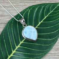 32cts Genuine Larimar Pendant - 925 Solid Sterling Silver - *Calming* - *Cooling* - *Soothing to Emotional Body*
