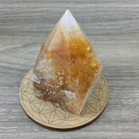 2.75" Azetulite | Golden Healer Point / Obelisk - Semi-Polished - "Self-healing" - "Christ Consciousness" - *Spiritual Light* - Grid Crystal