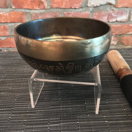4" Handcrafted Sanscript Design Tibetan Singing Bowl - Meditation, Healing, Yoga Gift