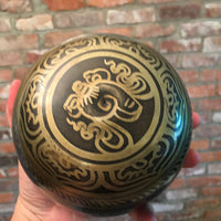 5.15" Handcrafted Sanskrit Design Tibetan Singing Bowl - Meditation, Healing, Yoga Gift