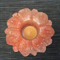 Designer Sunflower Candle Holder Package with 1 kg Bath Salt - Himalayan Gift Package