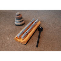 Zenergy Chime - SILVER DUO - Originally Musically Tuned Windchime - Comes with Mallet & Box - Zen, Meditation, Healing Gift