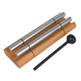 Zenergy Chime - SILVER DUO - Originally Musically Tuned Windchime - Comes with Mallet & Box - Zen, Meditation, Healing Gift