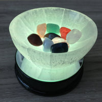 3" Color Changing LED Stand Perfect for Crystals - Mirror Top - Super Sleek Design