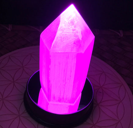 3" Color Changing LED Stand Perfect for Crystals - Mirror Top - Super Sleek Design