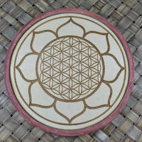 Handcrafted Wooden Grids 6" Diameter - Flower of Life - Lotus - Pentacle - ENERGY - CRYSTAL GRID