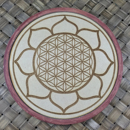 Handcrafted Wooden Grids 6" Diameter - Flower of Life - Lotus - Pentacle - ENERGY - CRYSTAL GRID