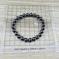 Shungite Bracelet - Unisex, Hand Polished, Round 8mm - *Cleansing & Purification* - *Infusion of Spiritual Light* - Reiki Energy