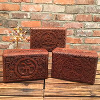 Handcarved Mangowood Boxes - Tree of Life - Triquetra - Ohm - Exquisite Designs - Excellent Craftsmanship