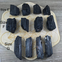 HIGH GRADE! Rough Black Tourmaline 7 sizes/styles - "Purification" - "Protection" - Reiki Energy