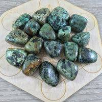 African Turquoise - NATURAL, NO DYES, Tumbled, Smooth, Polished - *Stone of Wholeness* - *Communication & Expansion*