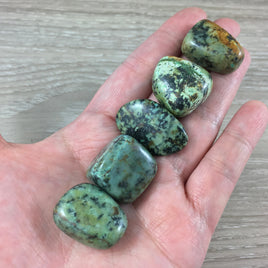 African Turquoise - NATURAL, NO DYES, Tumbled, Smooth, Polished - *Stone of Wholeness* - *Communication & Expansion*