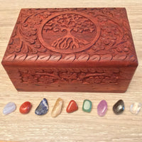 Handcarved Mangowood Boxes - Tree of Life - Triquetra - Ohm - Exquisite Designs - Excellent Craftsmanship