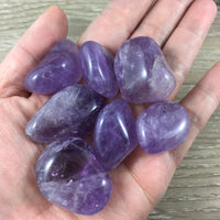 Brazilian Amethyst Tumbled Crystal - 2 sizes - *PROTECTION* - *PURIFICATION* - Reiki Healing