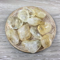 Citrine (2 sizes to choose) - Tumbled, Smooth - *Personal Will* - *Abundance* - *Manifestation* - Reiki Energy