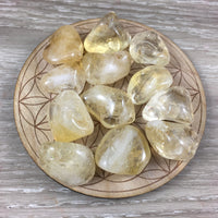 Citrine (2 sizes to choose) - Tumbled, Smooth - *Personal Will* - *Abundance* - *Manifestation* - Reiki Energy