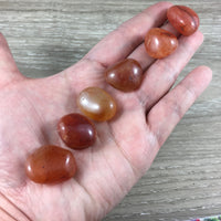 Brazilian Carnelian- Tumbled Crystal, Natural, Polished, No Dyes - *COURAGE* - *CONFIDENCE* - Reiki Energy