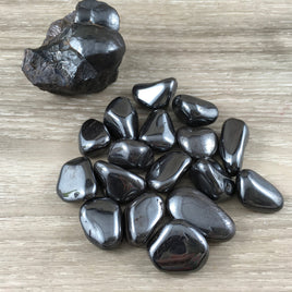 Hematite - Natural, Tumbled, Smooth - 0.75"-1" - *GROUNDING* - *MANIFESTATION* - *Self-Forgiveness" - Reiki Energy