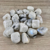 Blue Rainbow Moonstone - Smooth, Tumbled - 0.75" - 1" - *MYSTERY* - *SELF-DISCOVERY* - *Intuition* - Reiki Healing