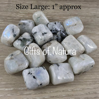 Rainbow Moonstone - 2 sizes - Smooth, Tumbled - 0.75" to 1" - *MYSTERY* - *SELF-DISCOVERY* - *Intuition* - Reiki Healing