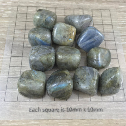 Labradorite (Light Grey) / Spectrolite - Tumbled Stones - Smooth, Polished - *Stone of Magic* - Reiki Healing