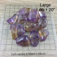 Ametrine Tumbled Crystal (Top Grade) - 2 sizes - *DECISIVENESS* - *MENTAL & SPIRITUAL Clarity*  - Reiki Energy