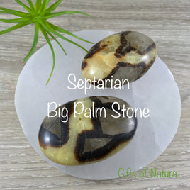 BIG Septarian Calcite - YOU PICK - Palm Stone - Smooth, Polished, Thick -"Joyous Stone" -  "Self-Nurturing" - Reiki Healing