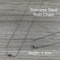 Chains - Pick from Cotton Cord, Stainless Steel, Sterling Silver Plated - Assorted Sizes