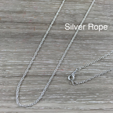 Chains - Pick from Cotton Cord, Stainless Steel, Sterling Silver Plated - Assorted Sizes